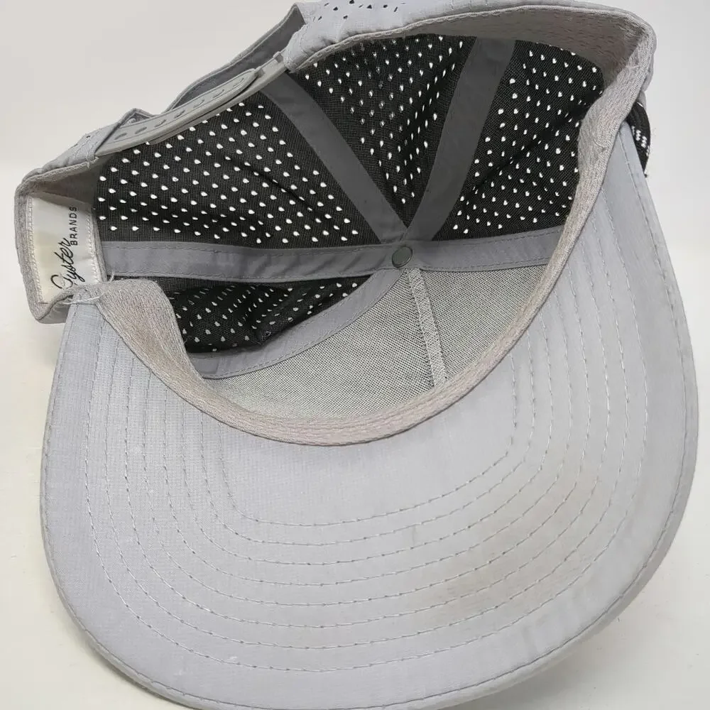 Oyster Brands Trucker Hat Gray One Size Snapback Rope Perf Golf Patch Breathable